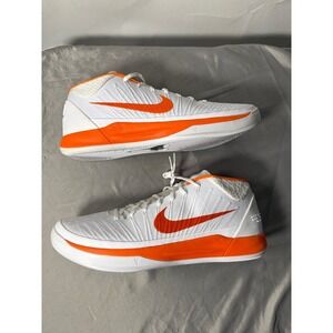 Nike Kobe AD Mid White Orange Basketball Shoes Mens Size 18 Sneakers 922482-101
